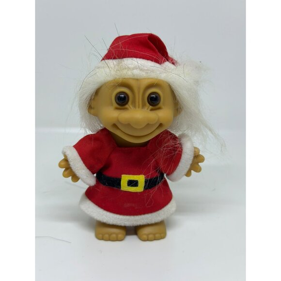 VTG Russ Troll Doll Santa Claus Christmas Figurine 4" Retro Holiday Decor - Picture 1 of 4